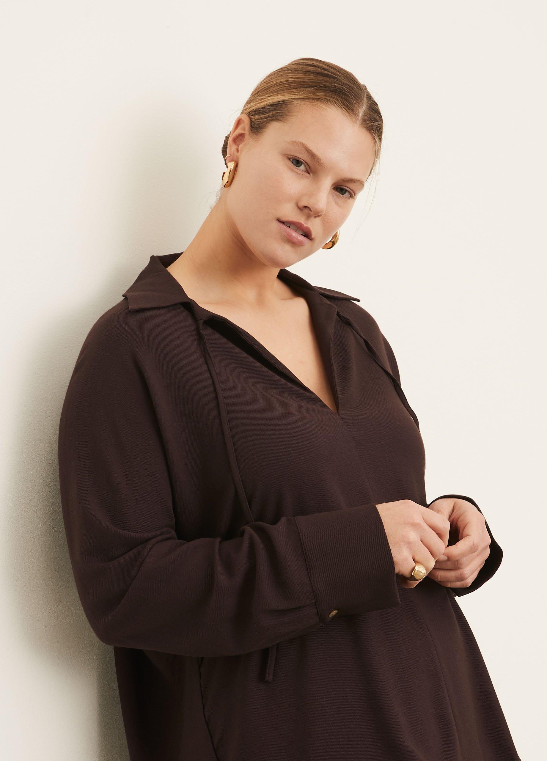 Tie Neck Collar Blouse image number 2