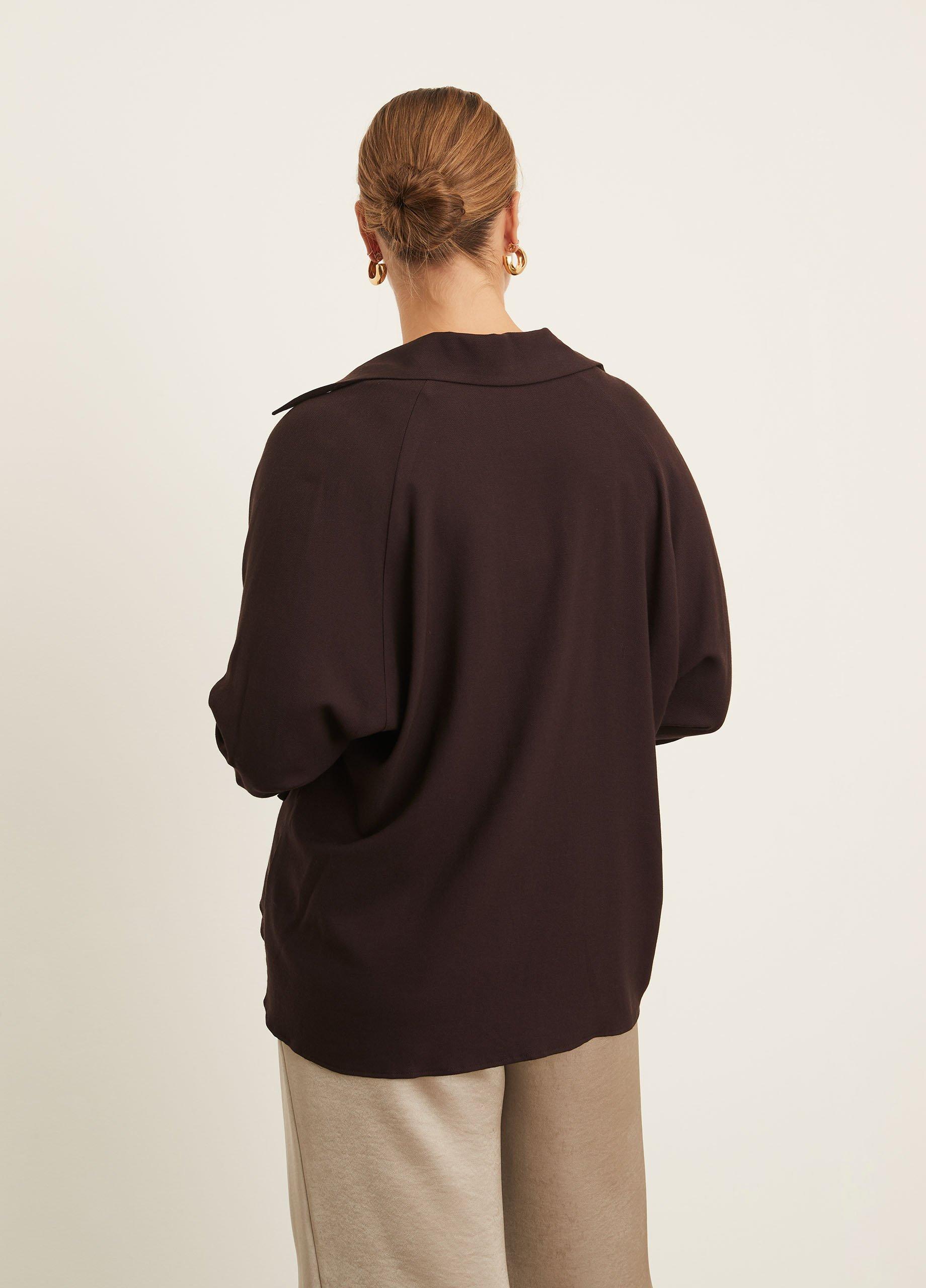 Tie Neck Collar Blouse image number 3