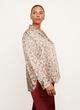 Pomegranate Relaxed Long Sleeve Blouse image number 2