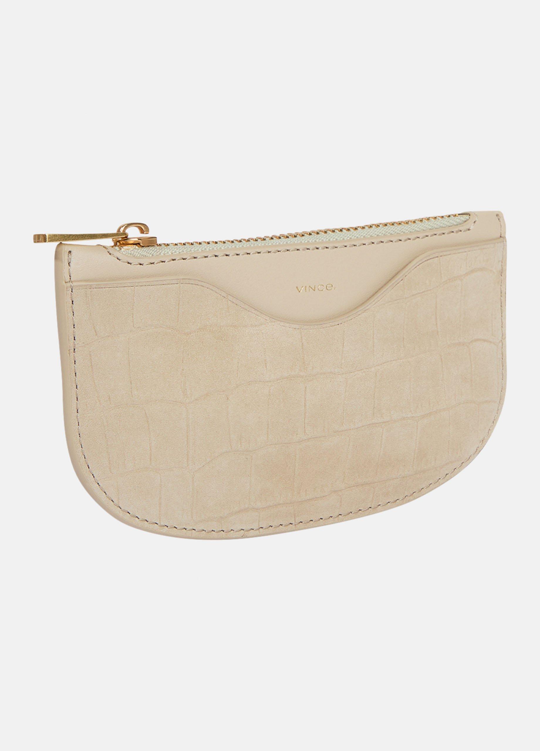 Demma Croc-Embossed Nubuck Leather Half-Moon Cardholder image number 2
