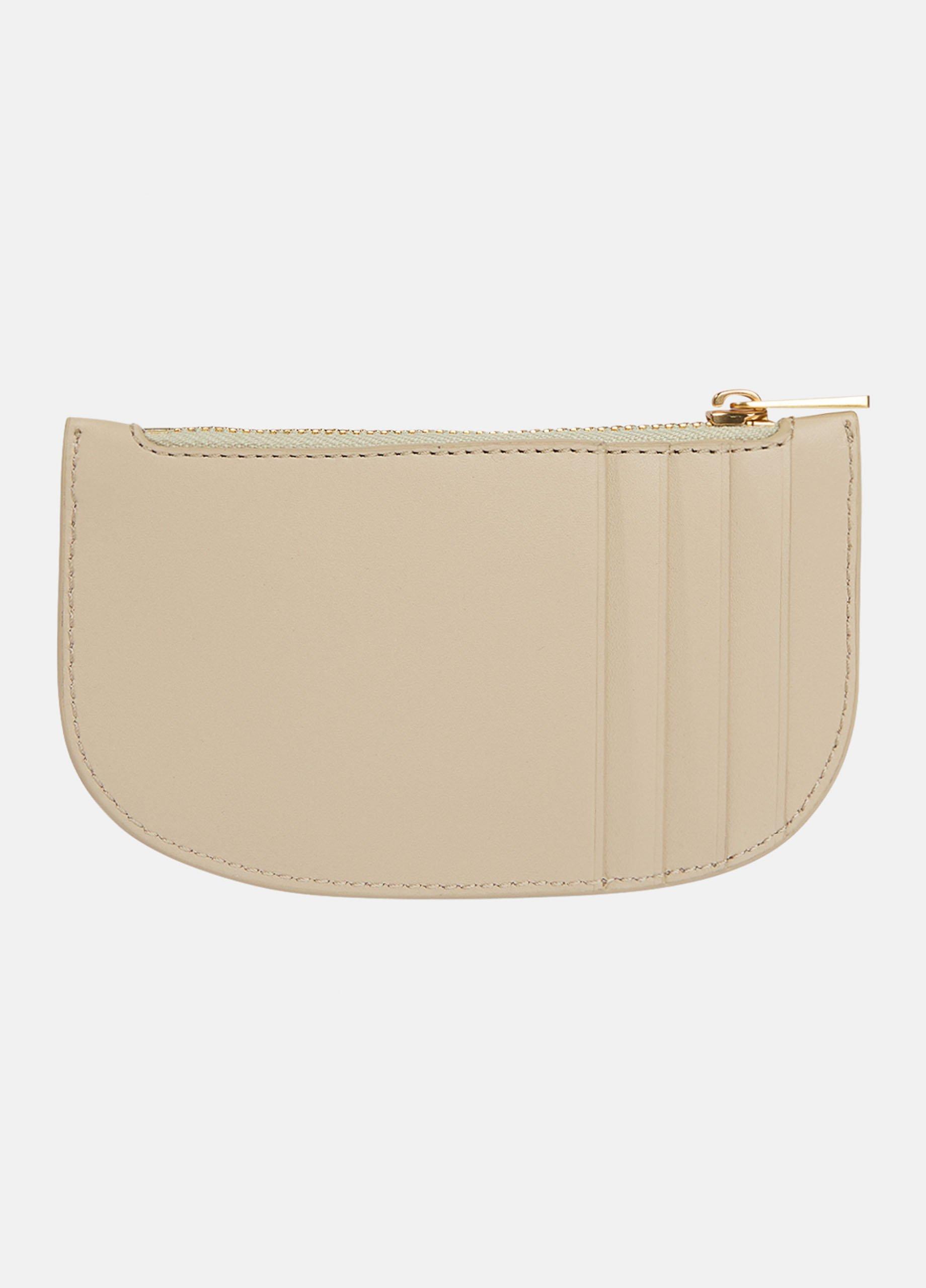 Demma Croc-Embossed Nubuck Leather Half-Moon Cardholder image number 3