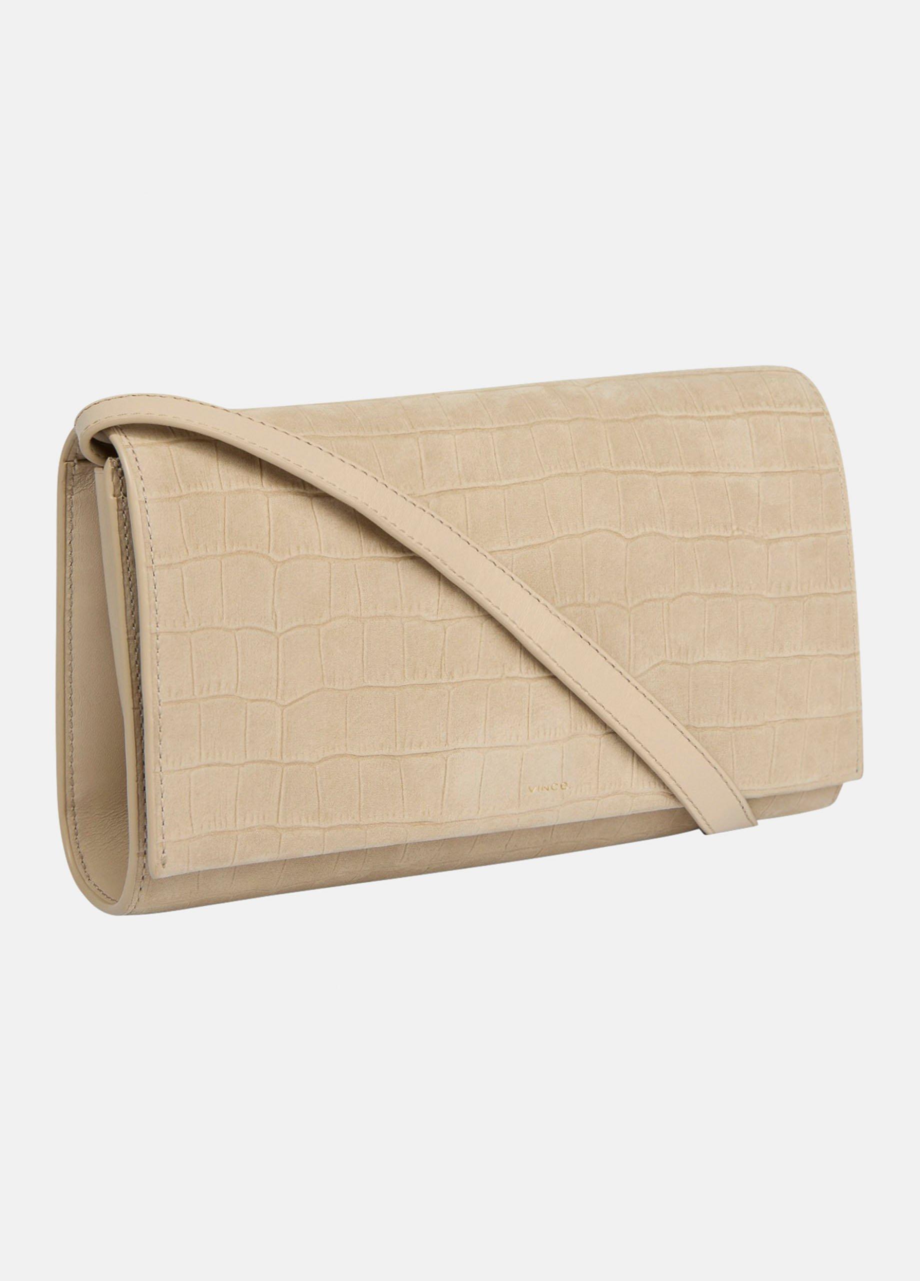Croc-Embossed Nubuck Leather Crossbody Wallet image number 2