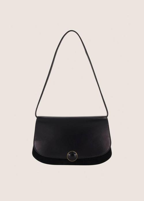 Flora Leather & Suede Triple-Gusset Wallet Clutch