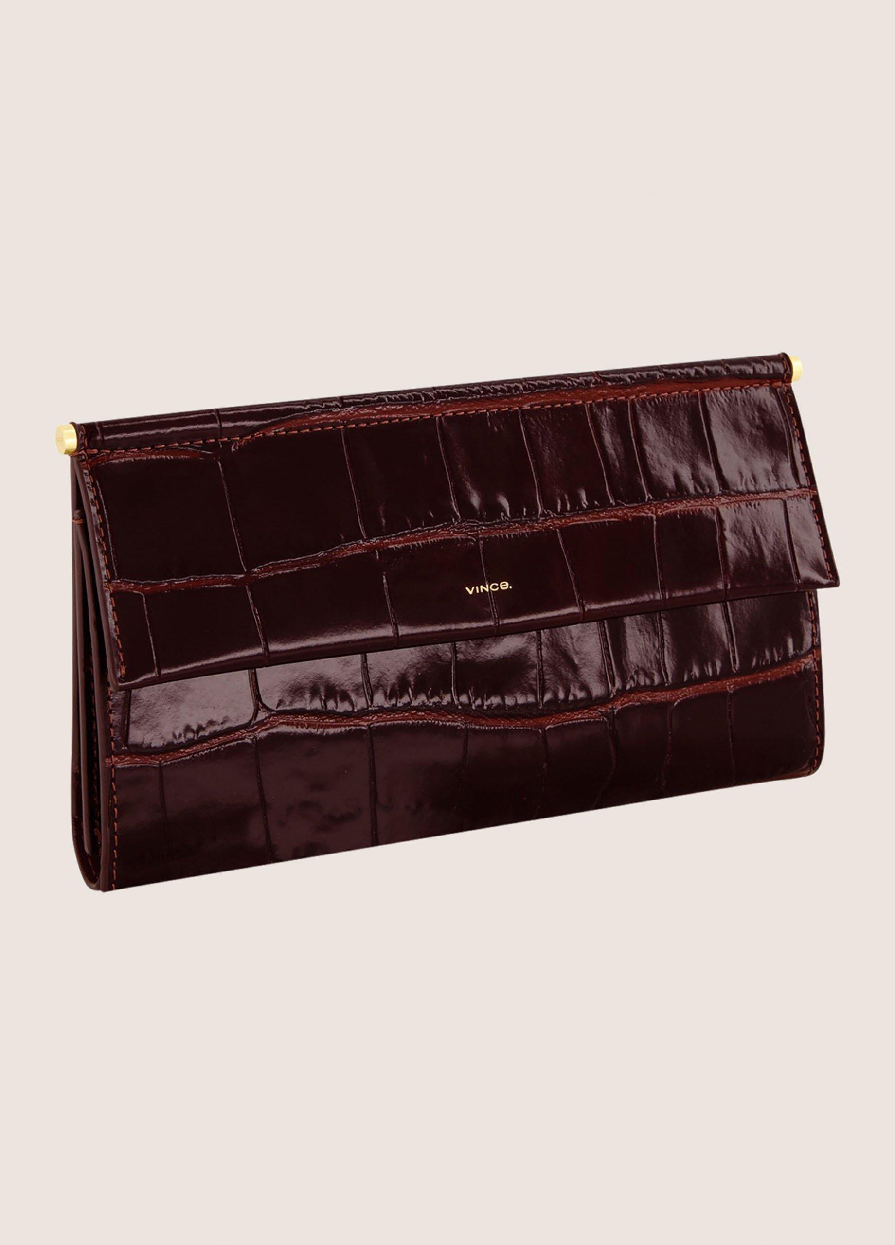 Isolde Bar Croc-Embossed Leather Wallet Clutch image number 1