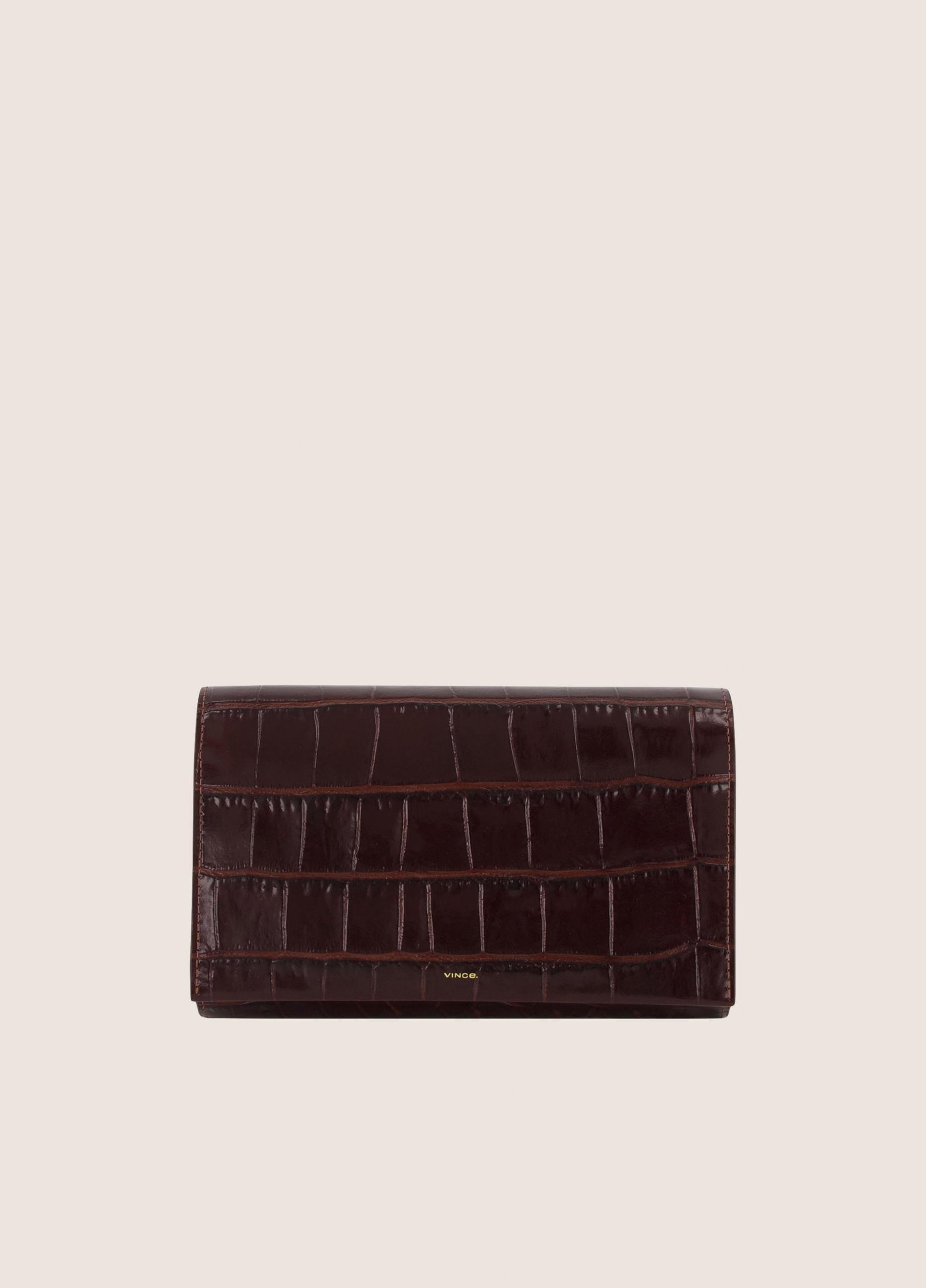 Athene Croc-Embossed Leather Crossbody Wallet image number 0