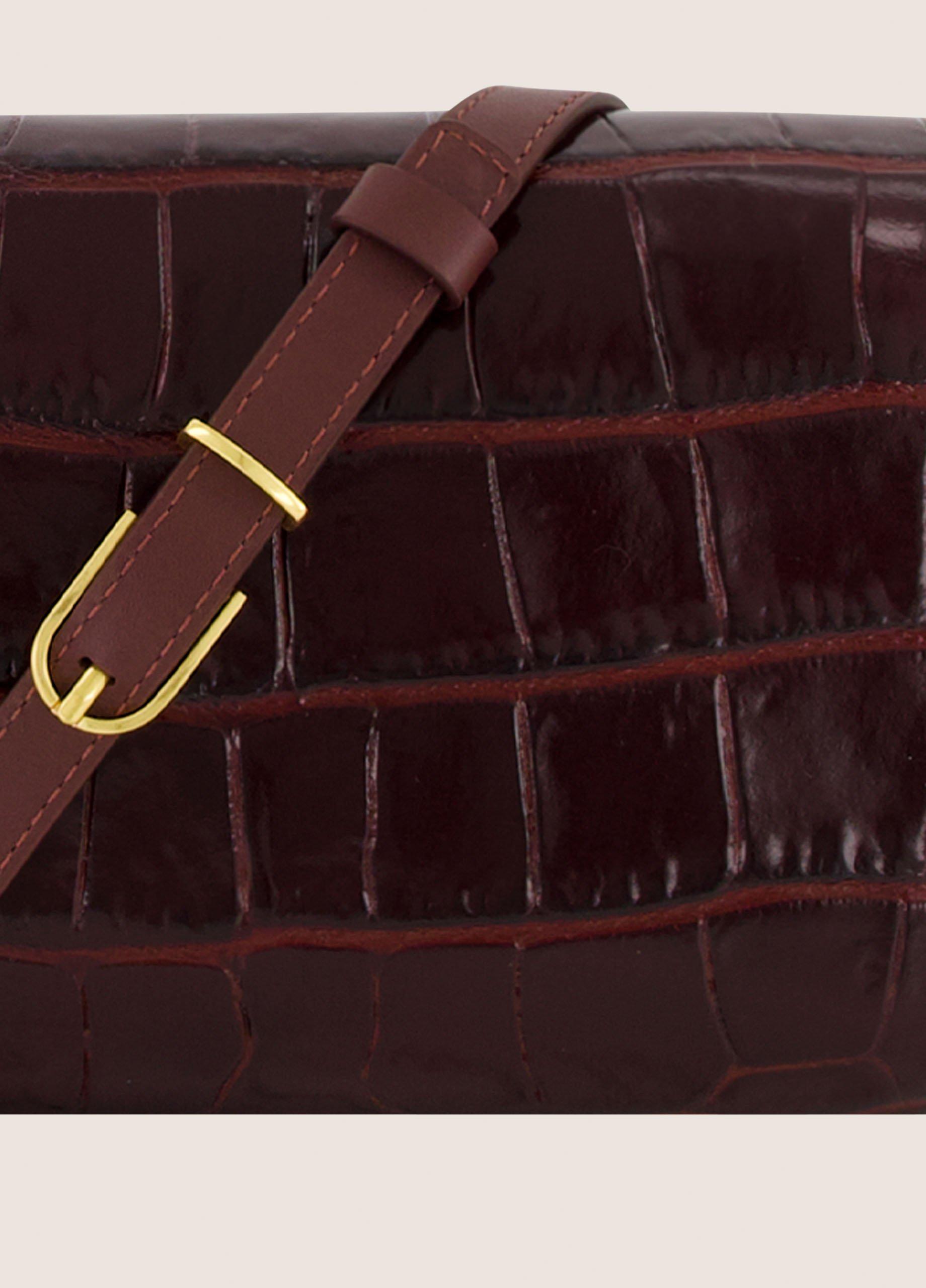 Athene Croc-Embossed Leather Crossbody Wallet image number 1