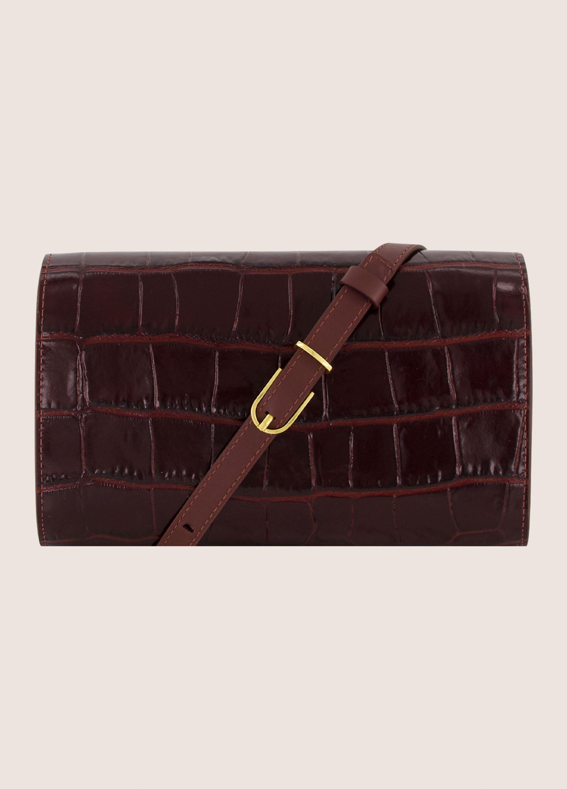 Athene Croc-Embossed Leather Crossbody Wallet image number 3