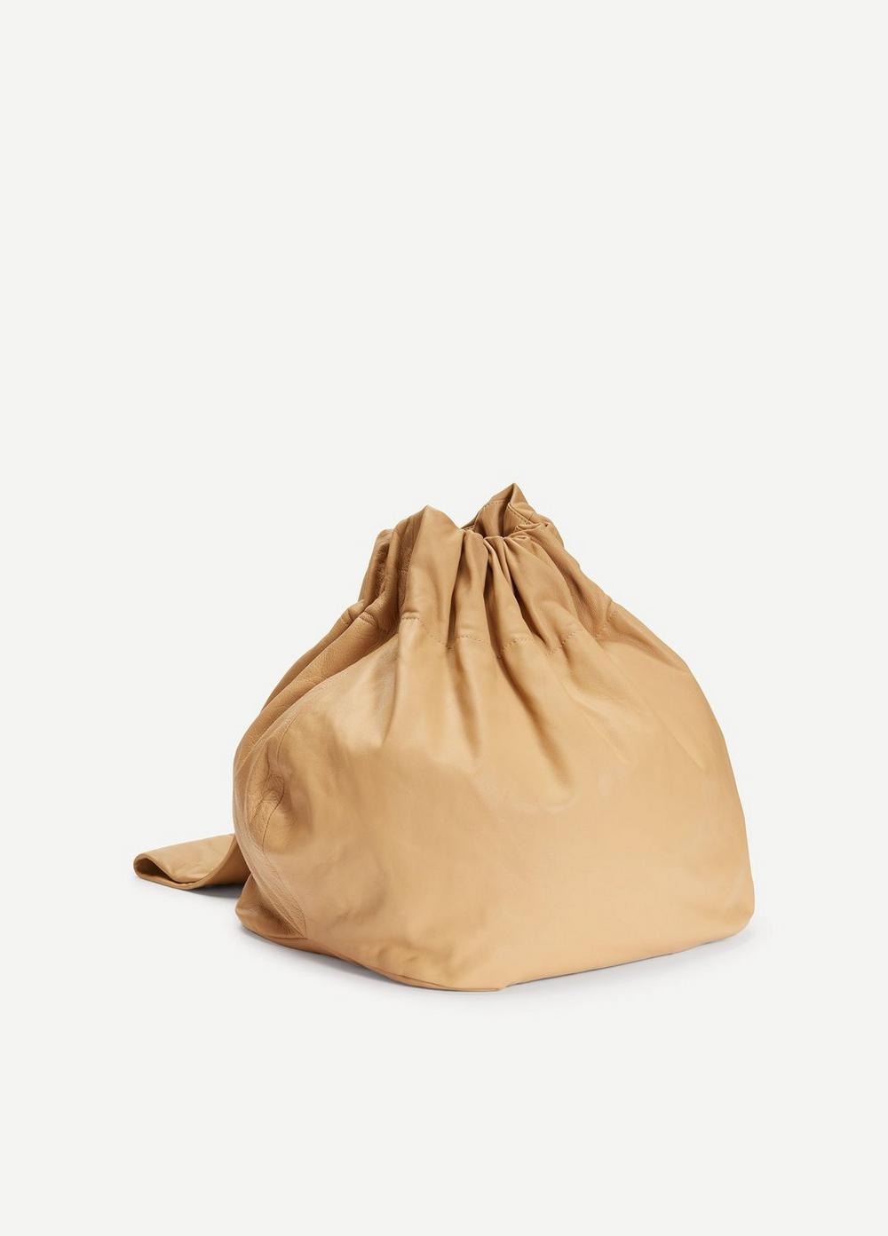 Leather Pouch Bag, Caramel Vince