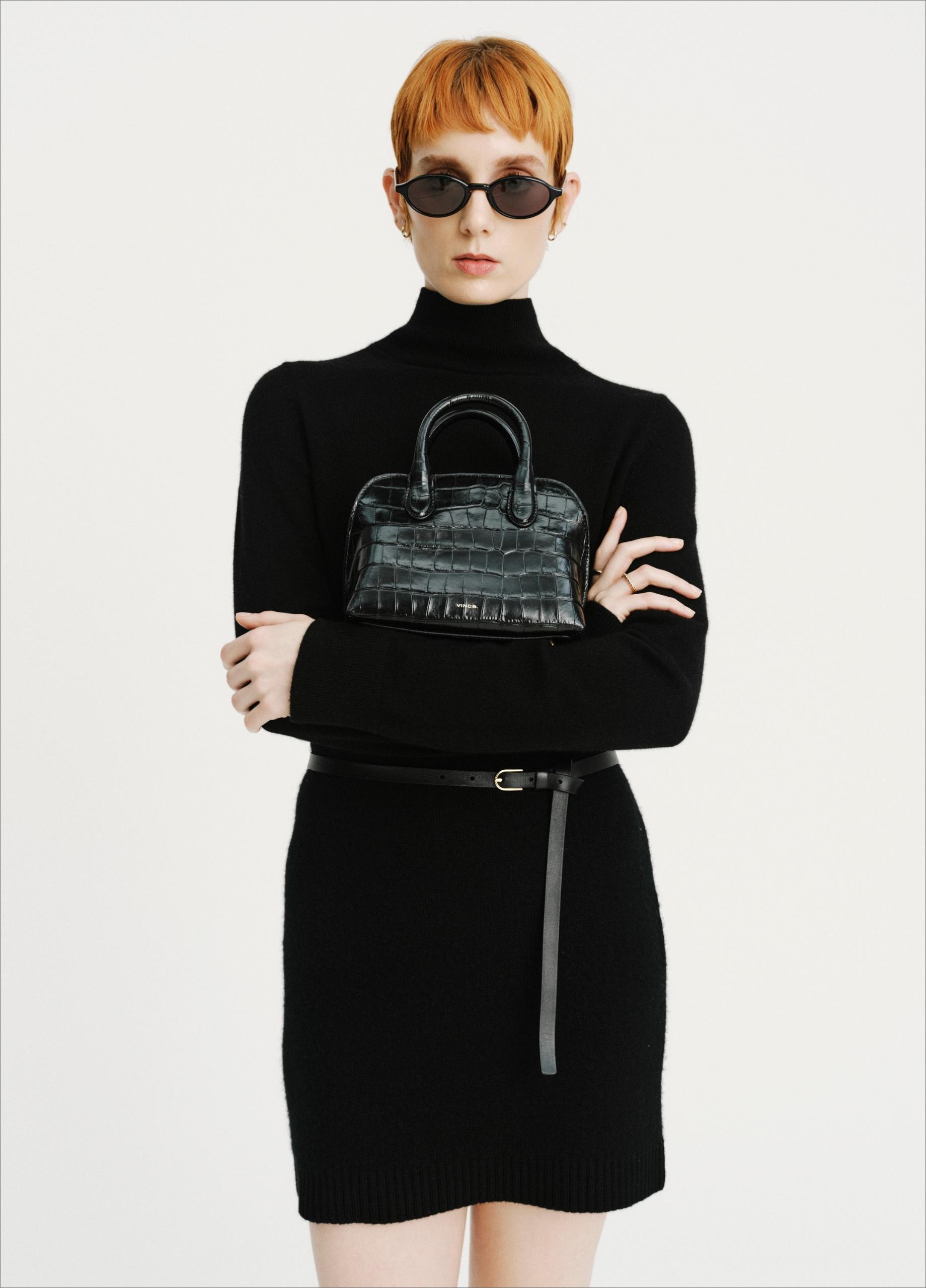 Delphine Croc-Embossed Leather Mini Bag image number 4