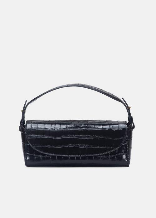 Sabrina Croc-Embossed Leather Mini Top-Handle Bag