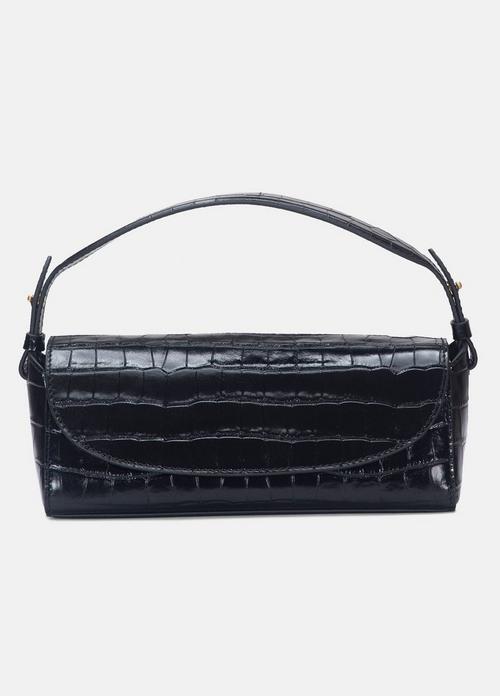 Sabrina Croc-Embossed Leather Mini Top-Handle Bag