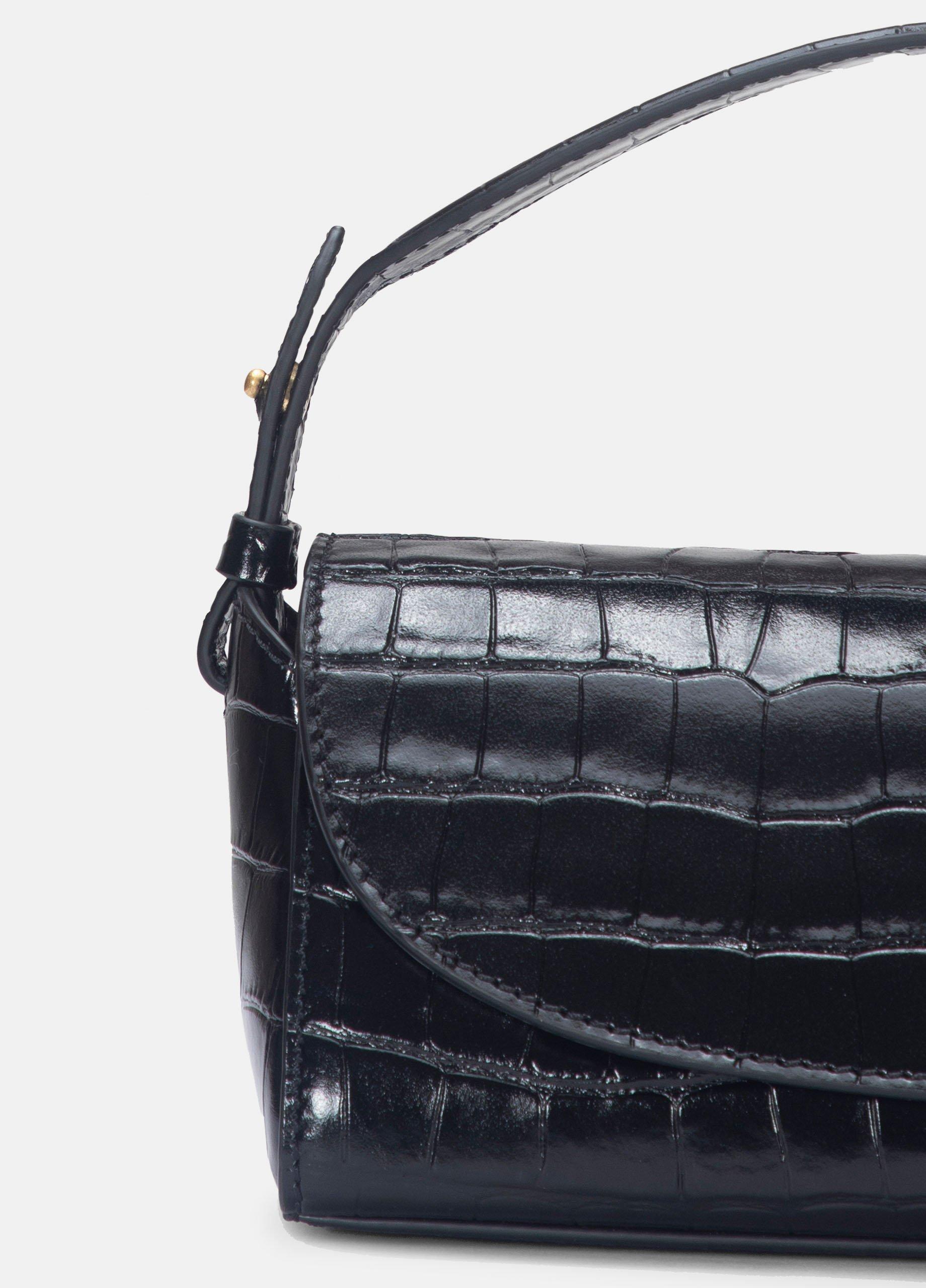 Sabrina Croc-Embossed Leather Mini Top-Handle Bag image number 1