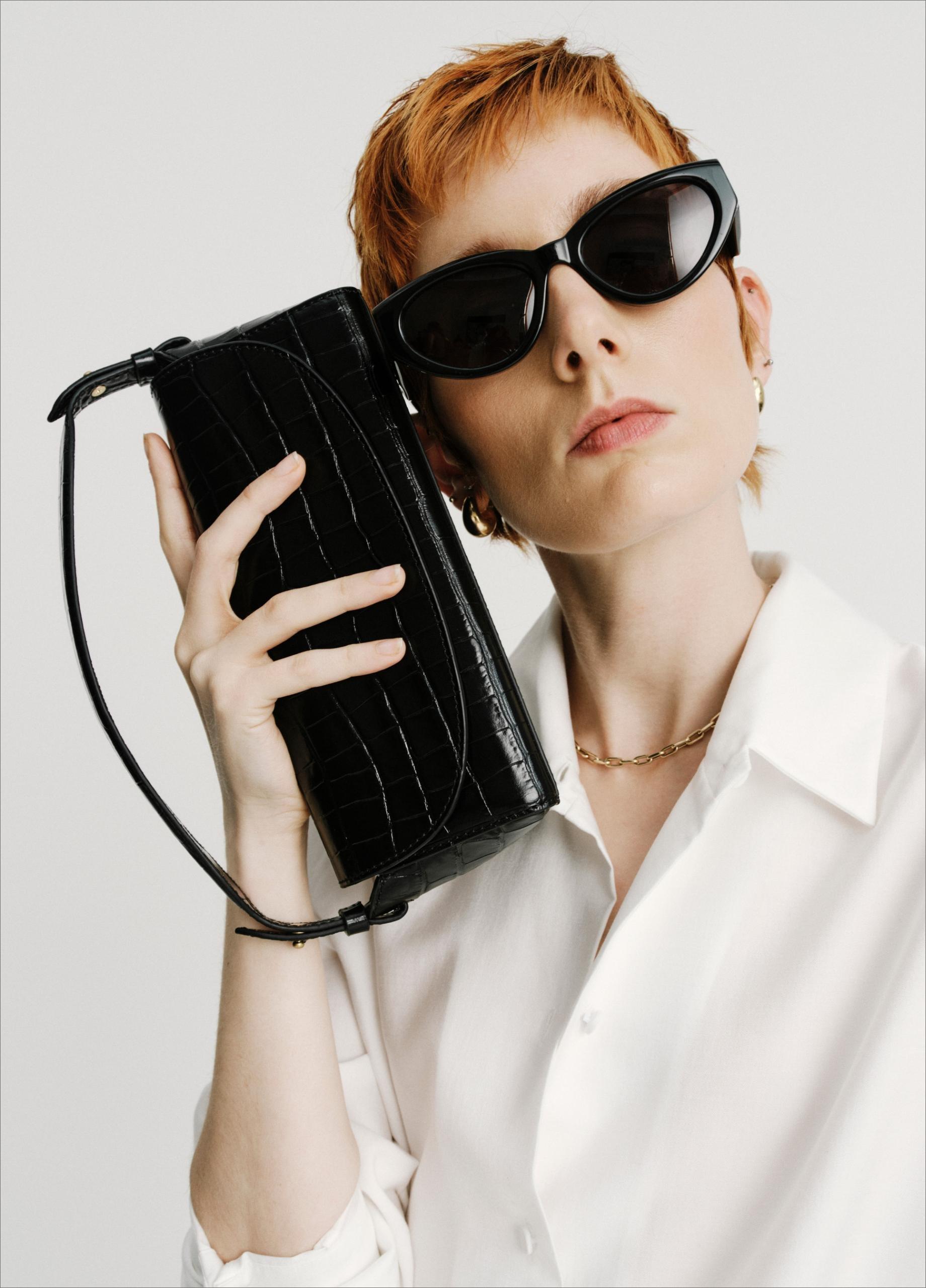 Sabrina Croc-Embossed Leather Mini Top-Handle Bag image number 4