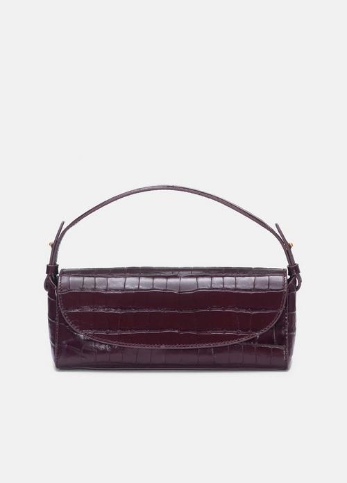 Sabrina Croc-Embossed Leather Mini Top-Handle Bag