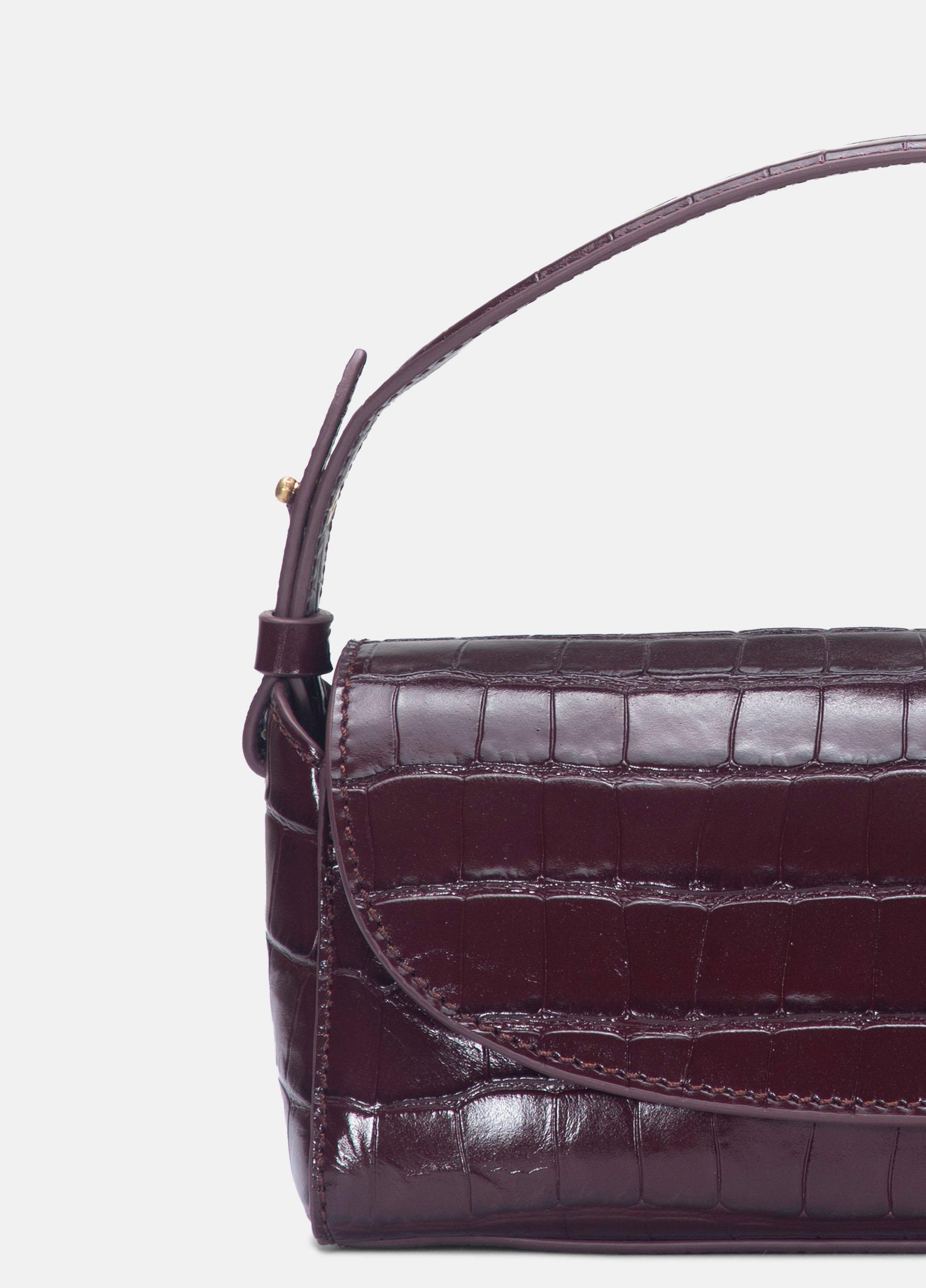 Sabrina Croc-Embossed Leather Mini Top-Handle Bag image number 1