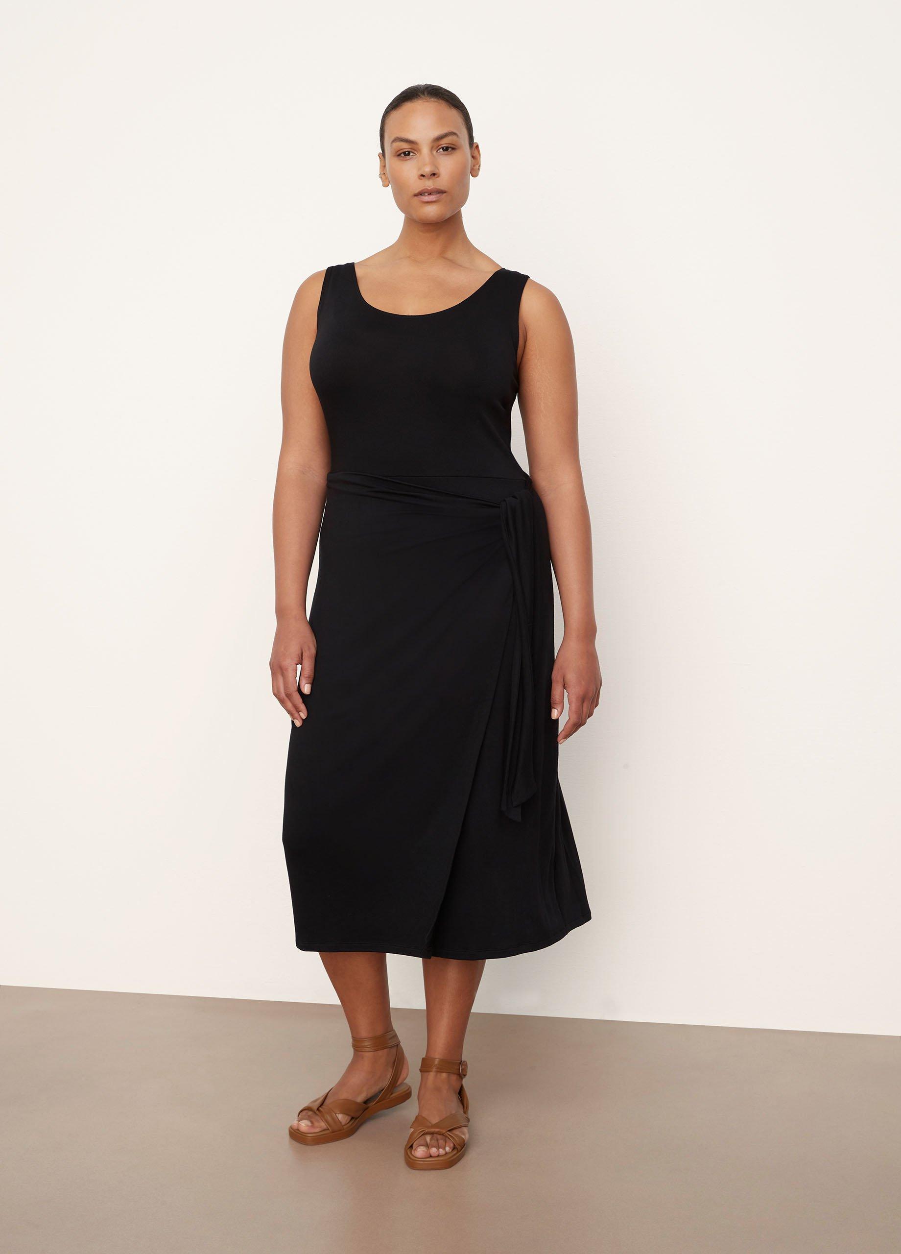 Scoop Neck Camisole Wrap Dress in Extended Sizes