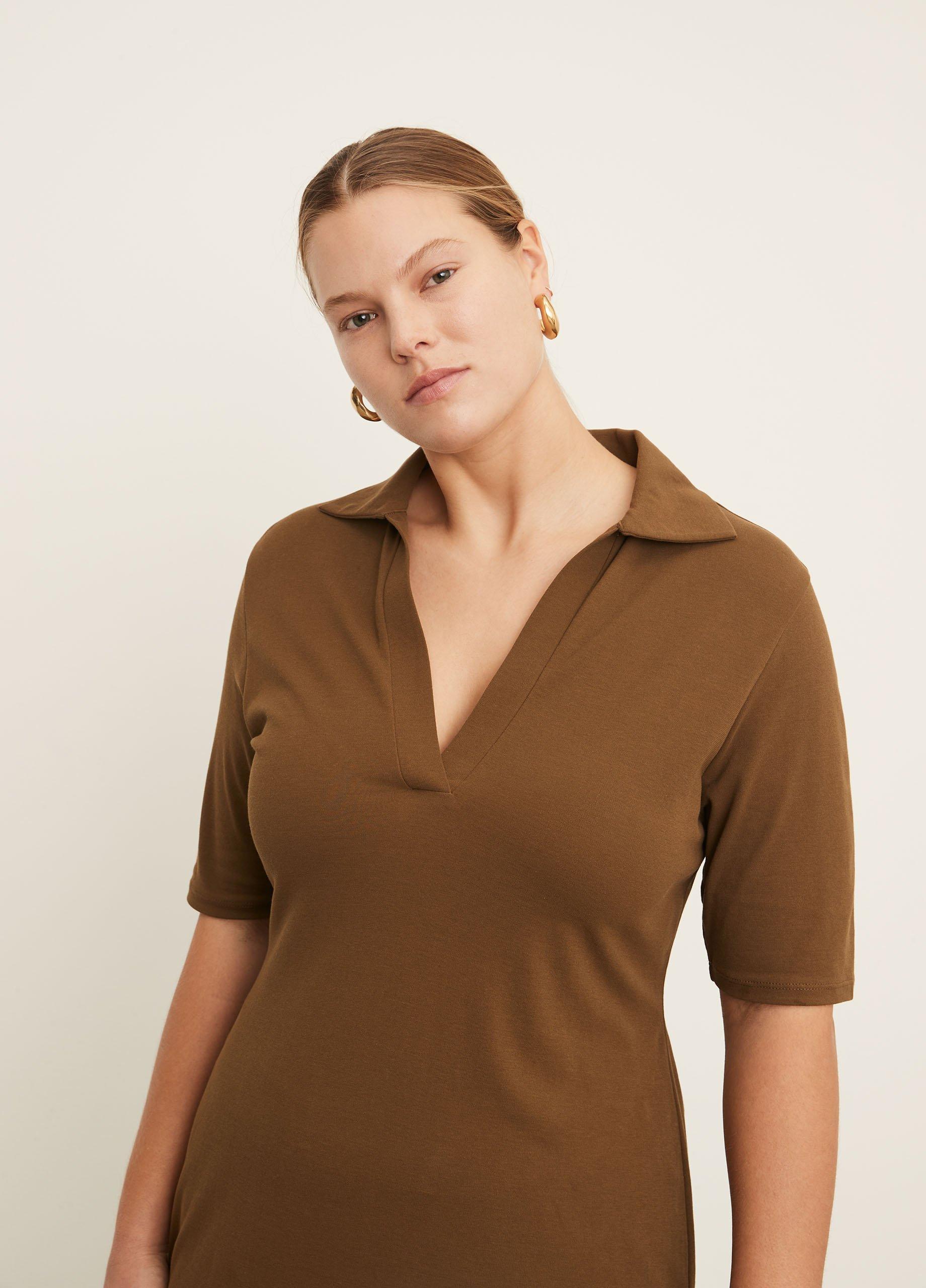 Elbow Sleeve Polo Dress image number 1