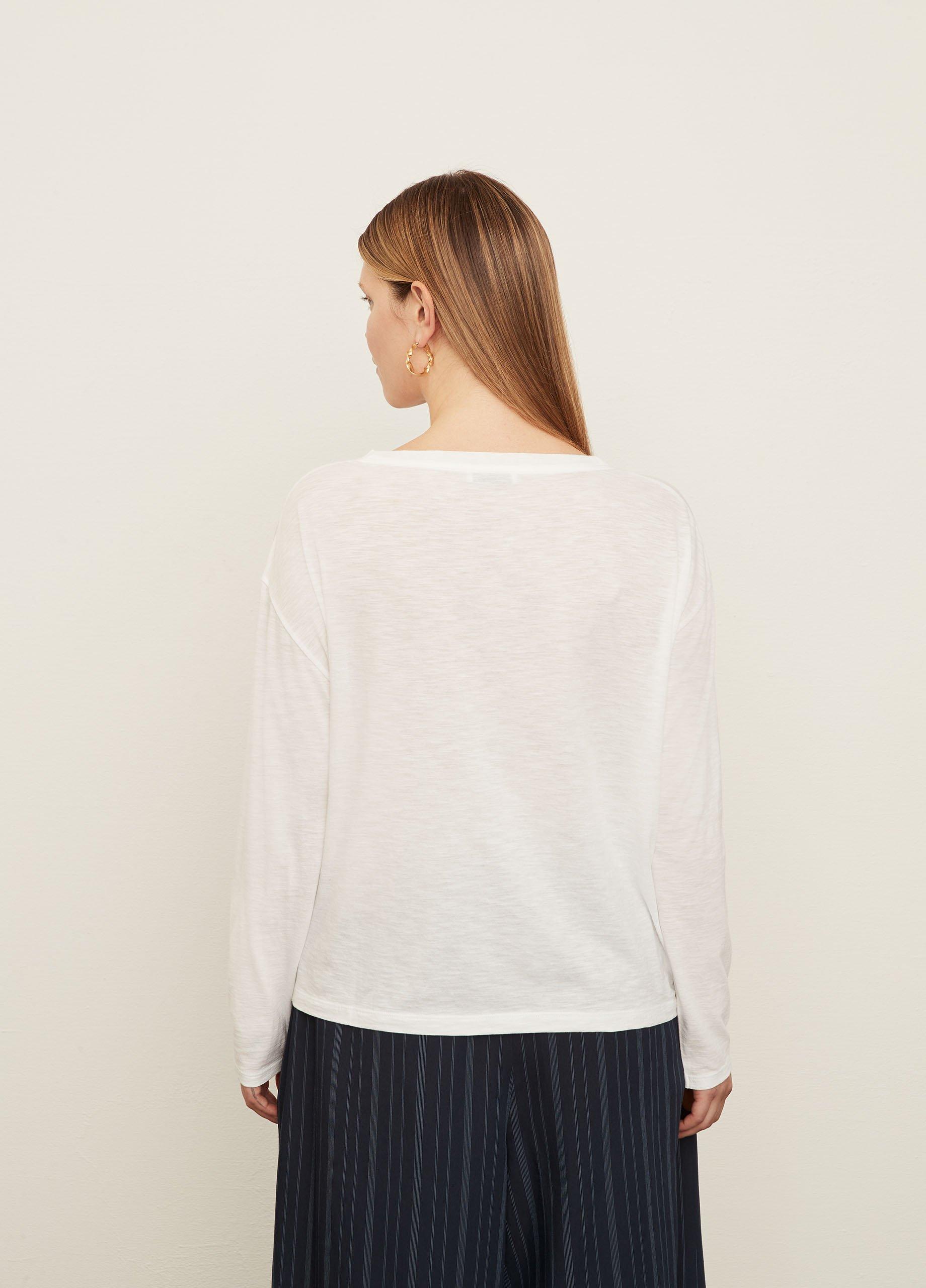 Boxy Long Sleeve Crew Neck T-Shirt