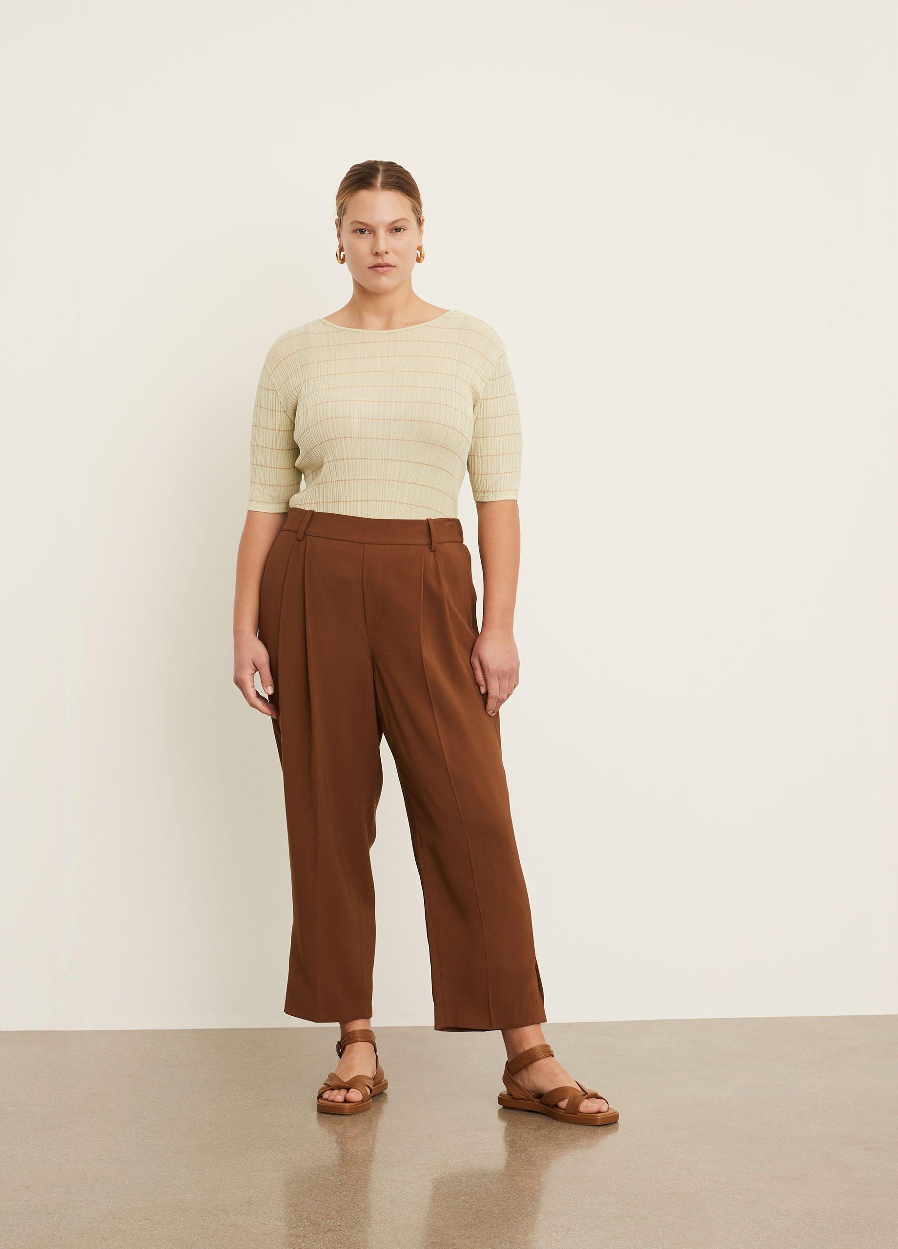 Variegated Stripe Elbow Sleeve Crew Neck T-Shirt image number 0