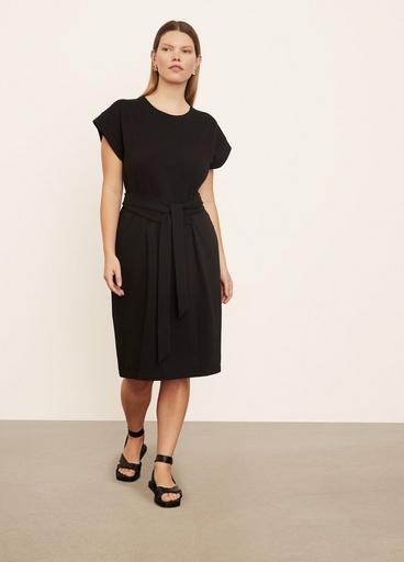 Short Sleeve Tie-Waist Dress in Extended Sizes | Vince