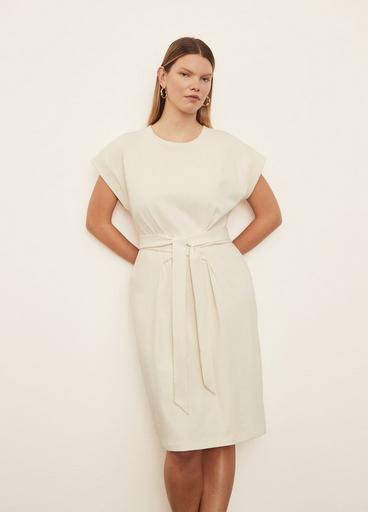 Short Sleeve Tie-Waist Dress in Extended Sizes | Vince