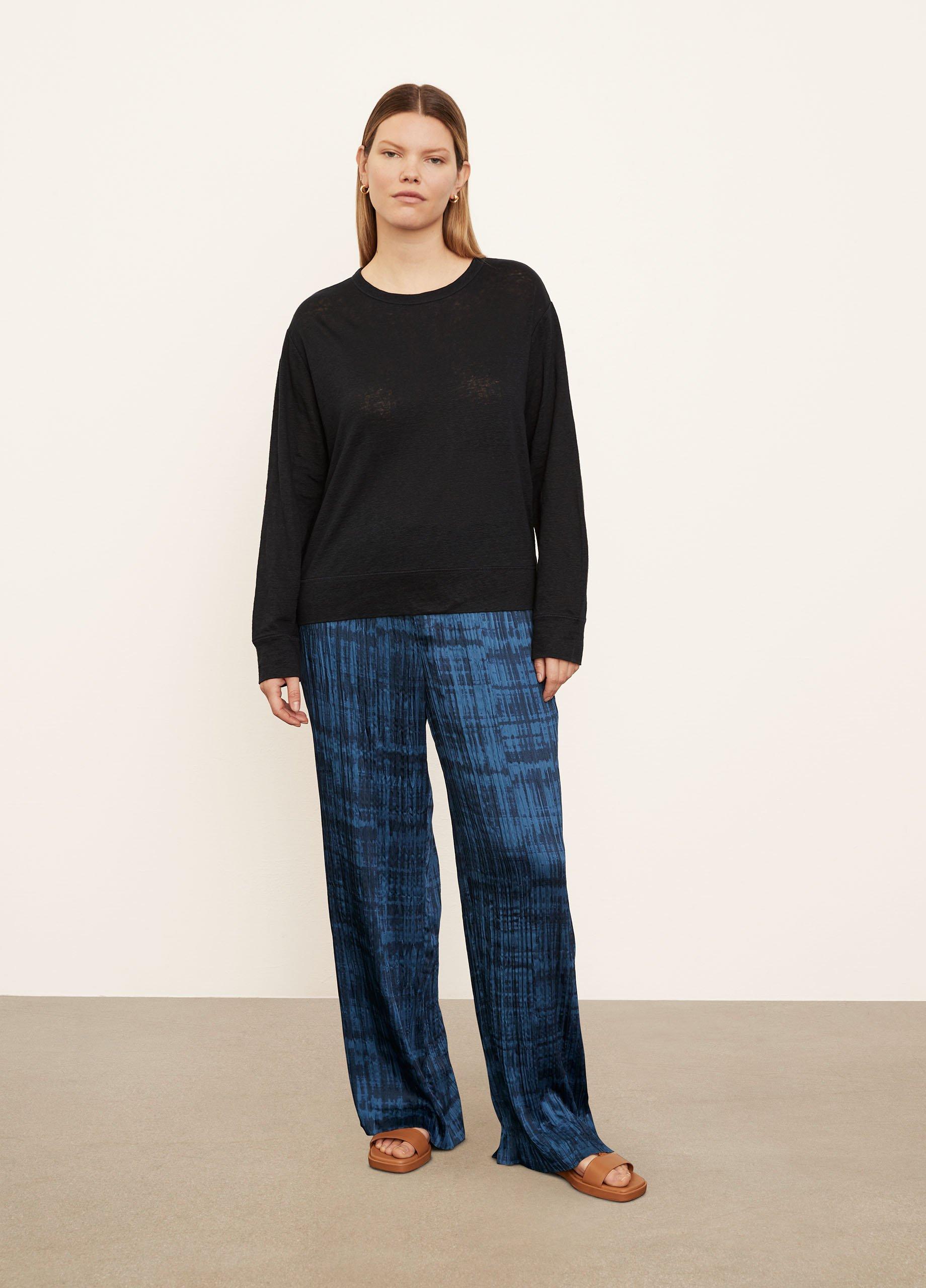 Linen Long Sleeve Pullover T-Shirt image number 0