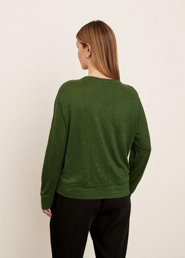 Linen Long Sleeve Pullover Shirt image number 3