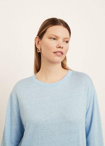 Linen Long Sleeve Pullover Shirt image number 1