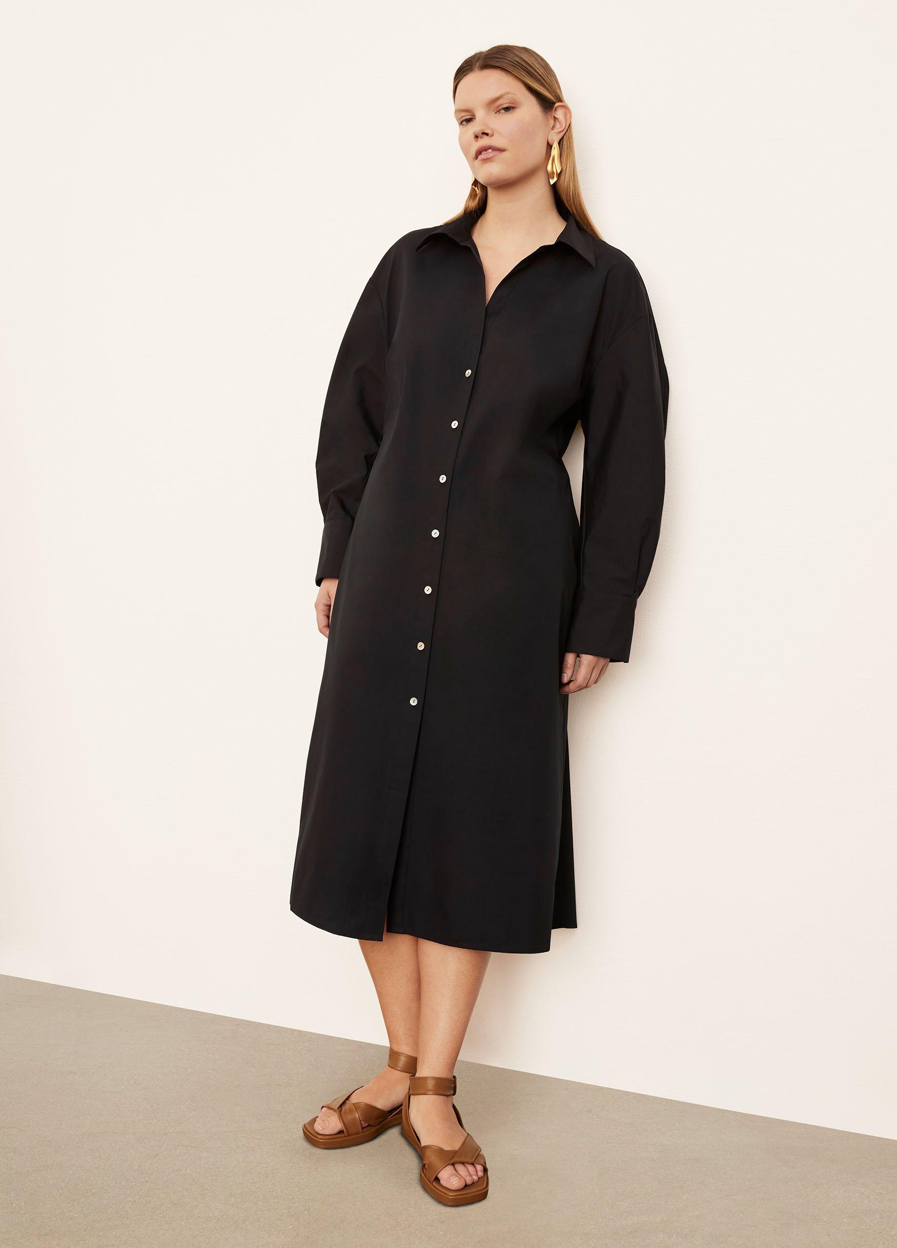 Fitted store shirt dress