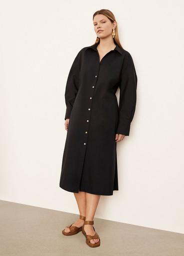 Long Sleeve Soft Fitted Shirt Dress image number 1