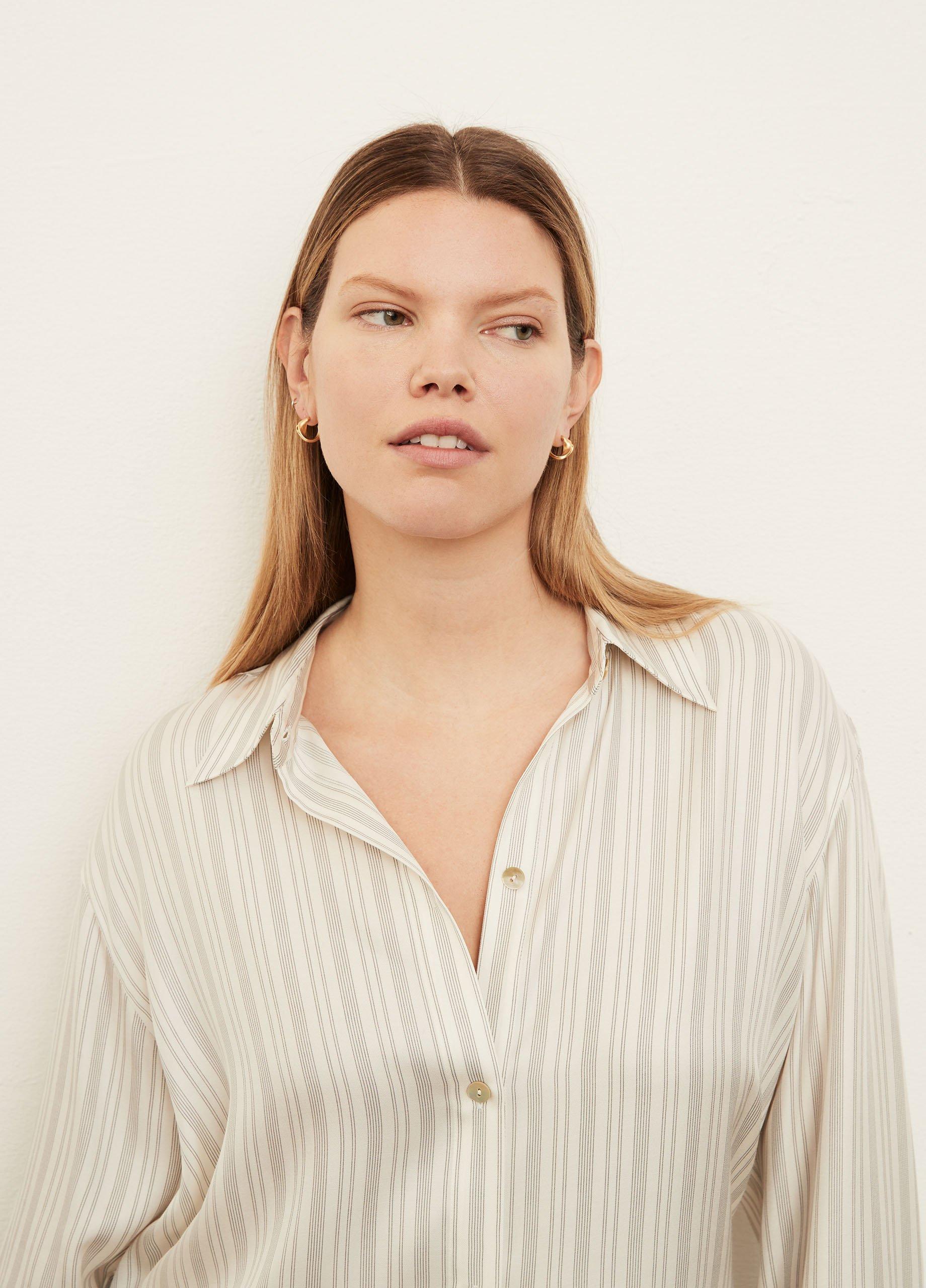 Stripe Sculpted Long Sleeve Shirt image number 1