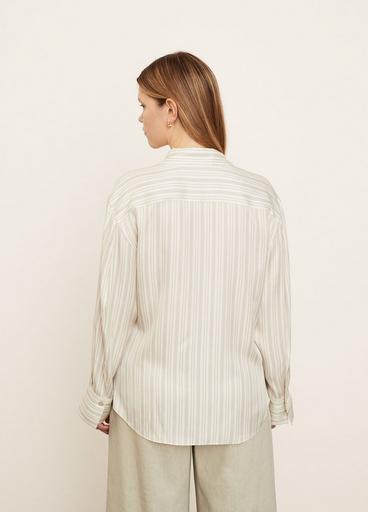 Stripe Sculpted Long Sleeve Shirt in Extended Sizes | Vince