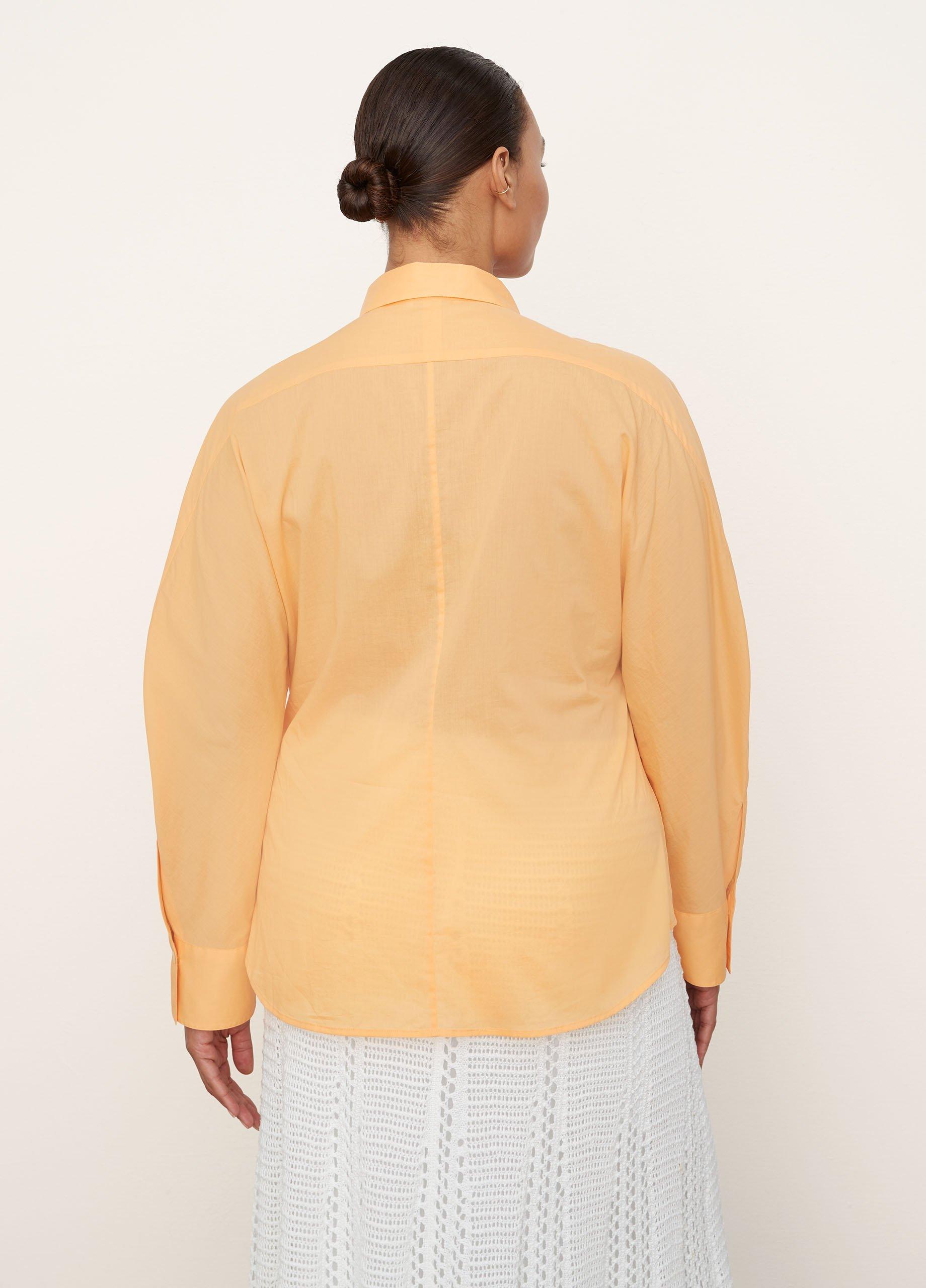 Sculpted Long Sleeve Voile Shirt in Vince Products Women | Vince