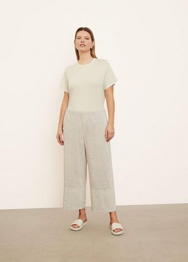 Striped Pull-On Cropped Pant image number 0
