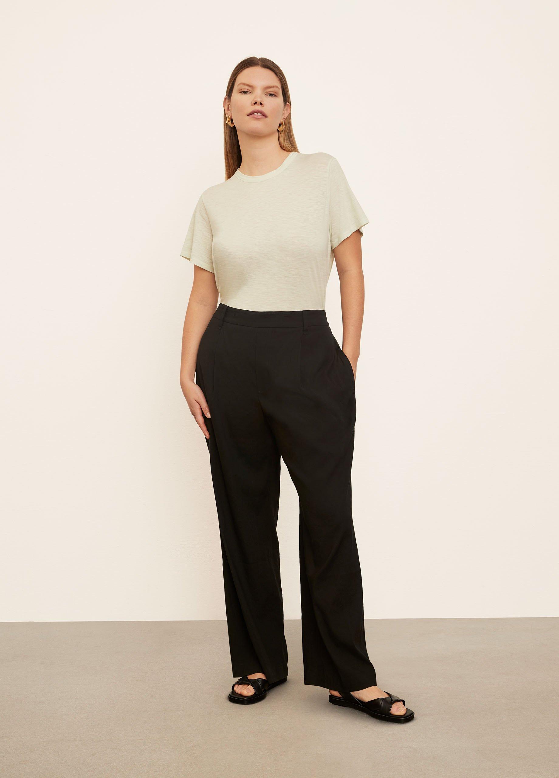 Black Heathermoss Front Pleated Trousers