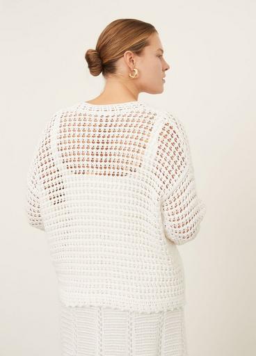Crochet Cardigan Sweater in Extended Sizes | Vince