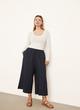 Tie-Front Striped Culotte image number 1