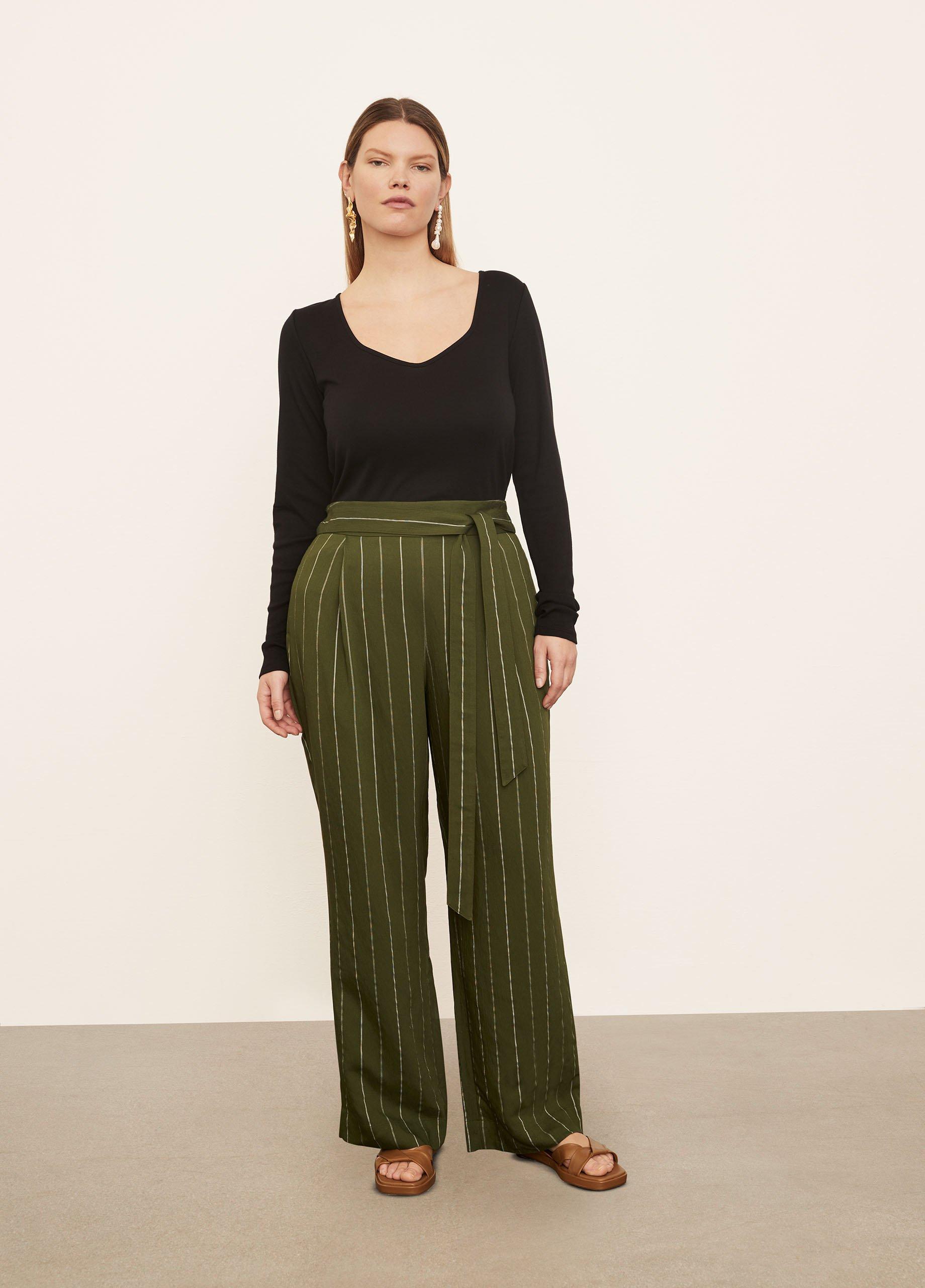 Soft Stripe Belted Pull-On Pant image number 0
