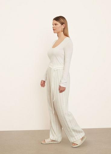 Soft Stripe Belted Pull On Pant image number 2