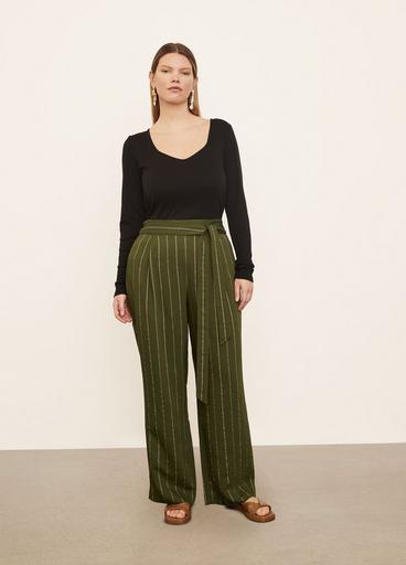 Soft Stripe Belted Pull On Pant image number 0
