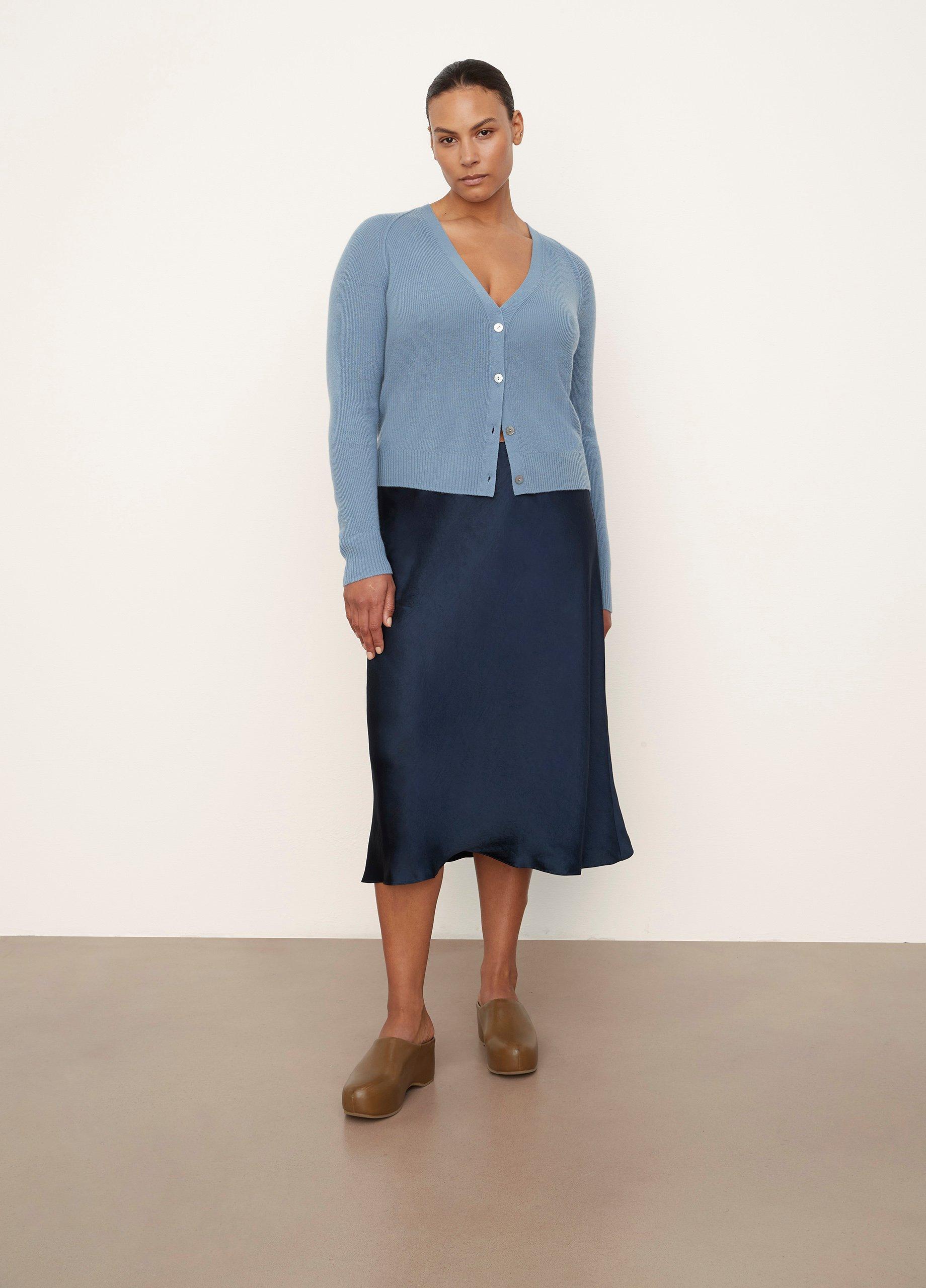 Cashmere Ribbed Raglan Cardigan image number 0