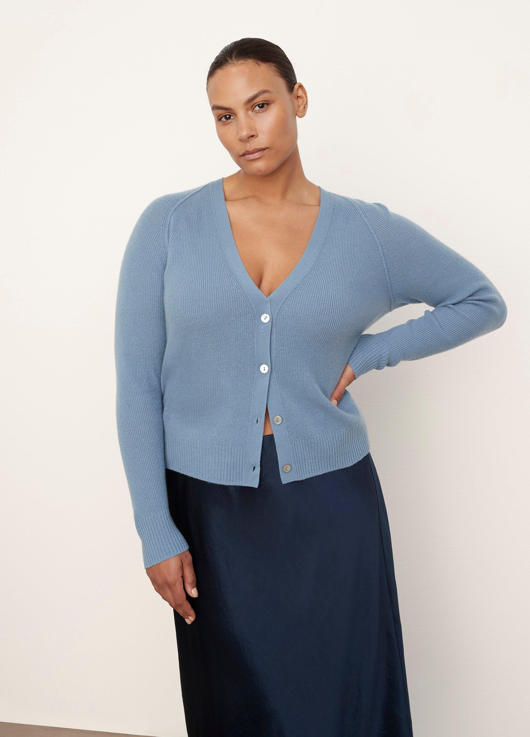 Cashmere Ribbed Raglan Cardigan image number 1
