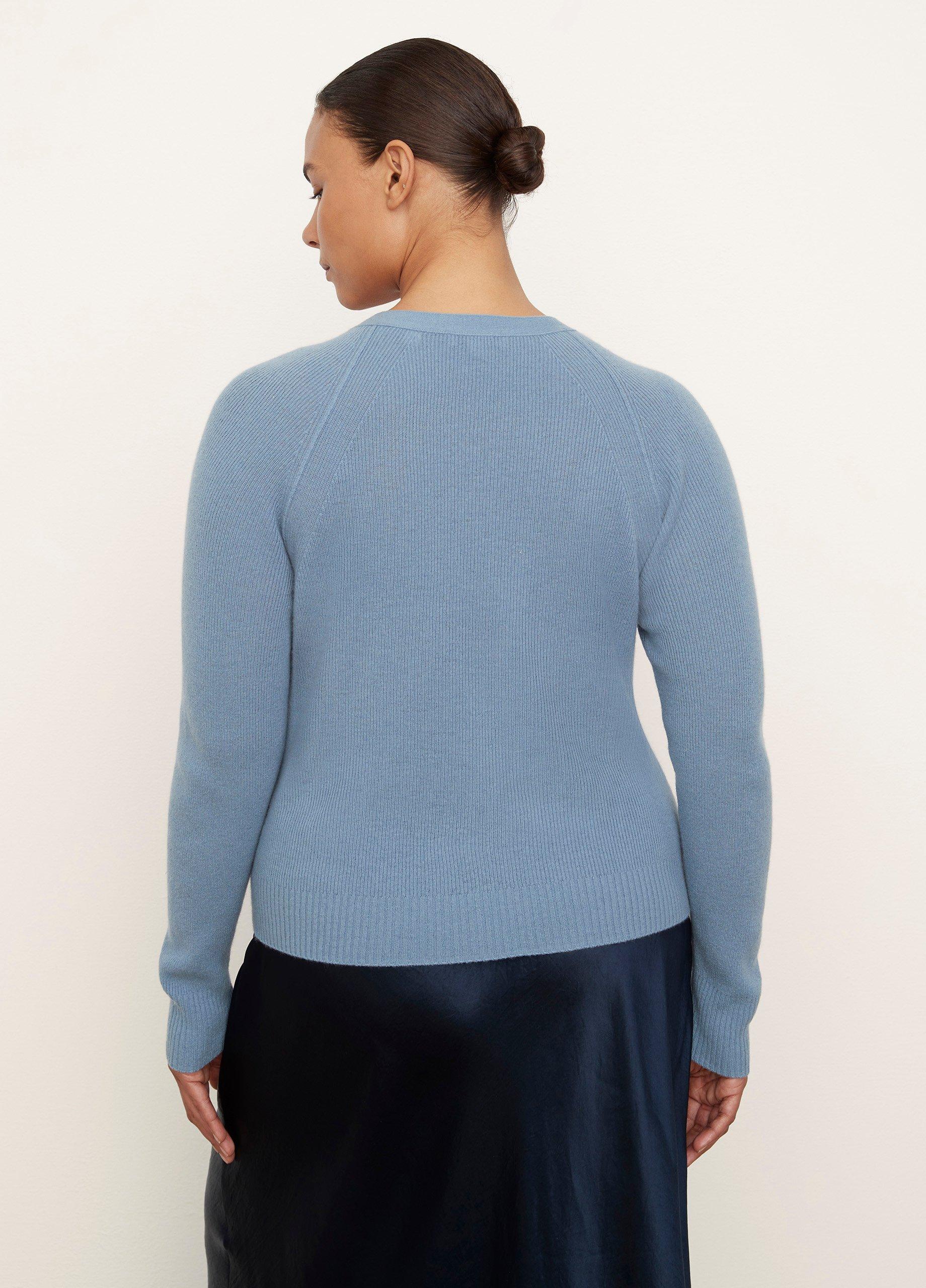 Cashmere Ribbed Raglan Cardigan image number 3