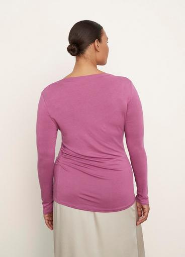 Long Sleeve Draped-Neck Top image number 3