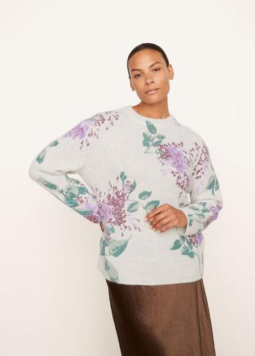 Lilac Floral-Print Sweater image number 1