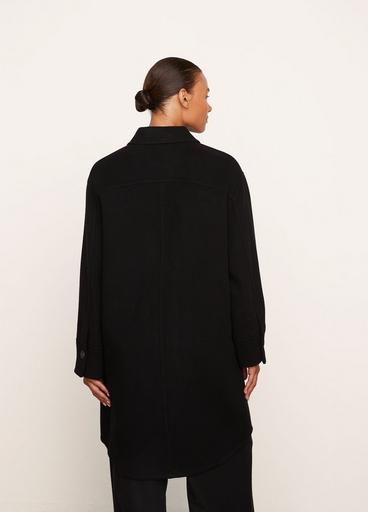 Brushed Recycled Wool Shirt Coat image number 3