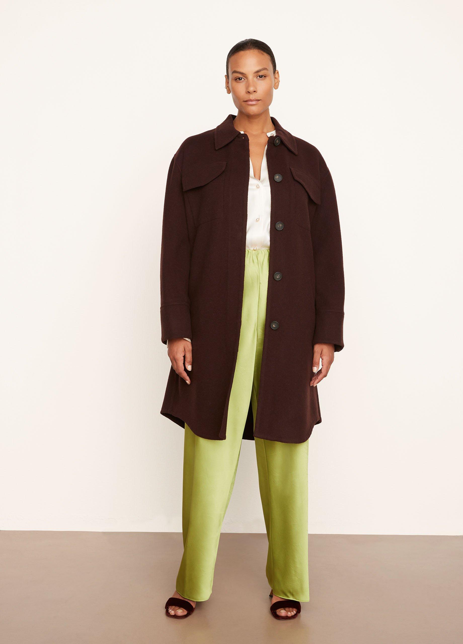 Brushed Recycled Wool Shirt Coat image number 0