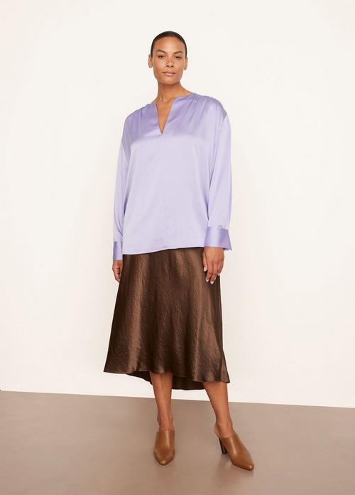 Smocked Long Sleeve Blouse