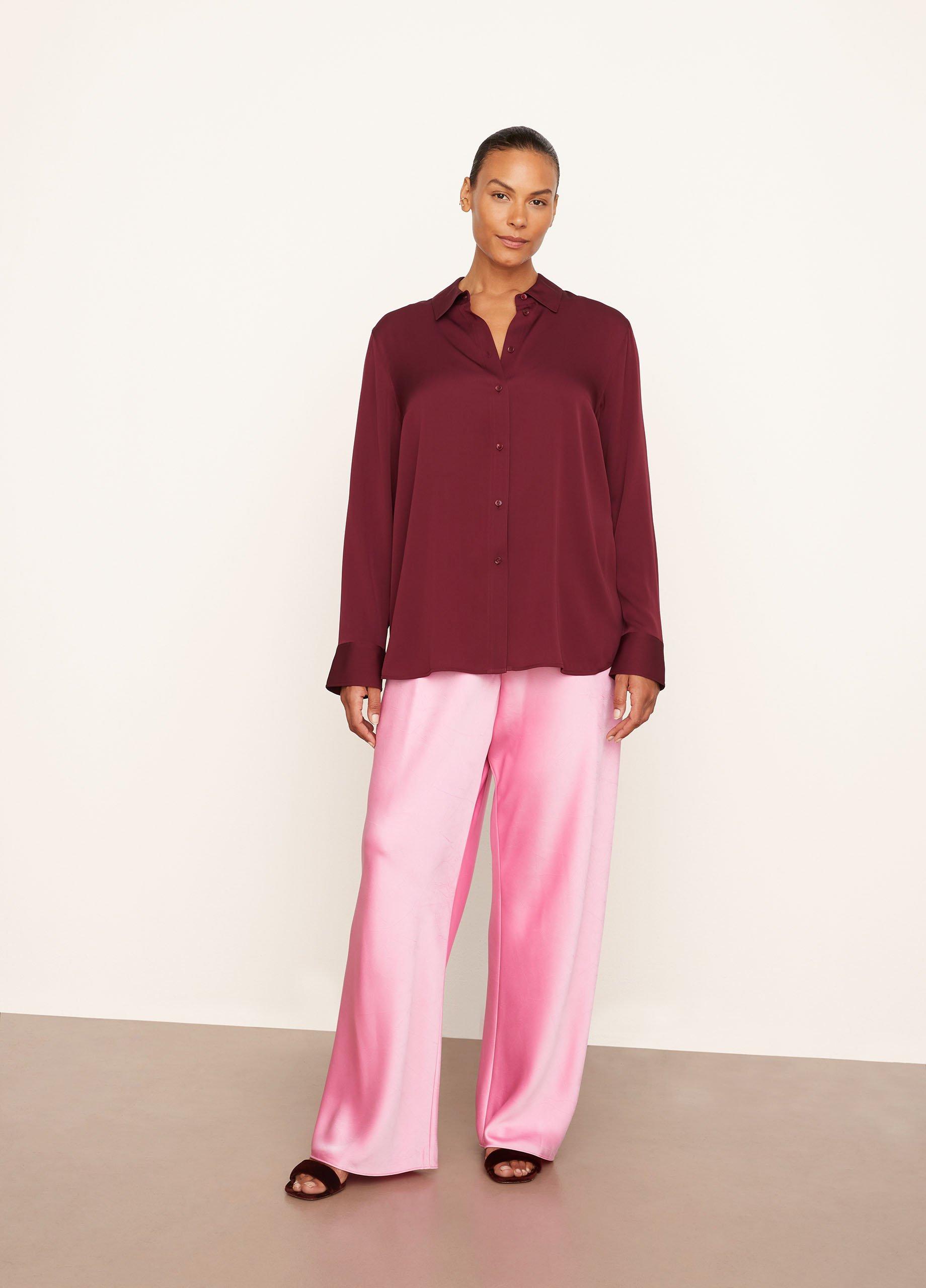 Stretch Silk Slim-Fit Blouse image number 0