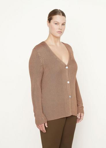 Ribbed Button Cardigan image number 2